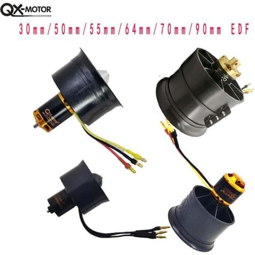 QX-MOTOR DIY EDF Ducted Airplane Fan 30mm / 55mm / 64mm / 70mm with Brushless Motor