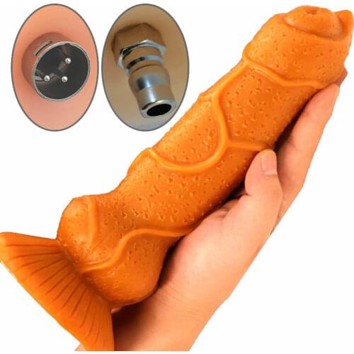 Sex Machine Attachment Senior Soft Liquid Silicone Accessories Animal Dog Wolf Dildos Anal Plug Penis Love Machine Products M11