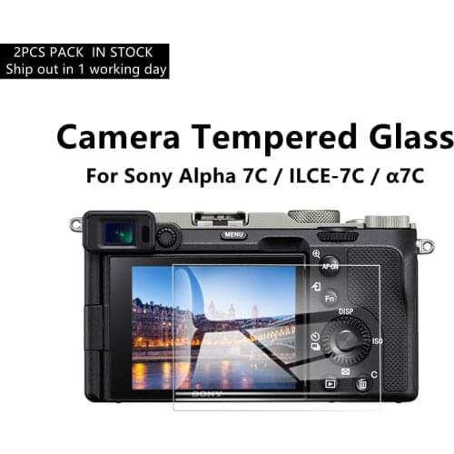 2PCS Alpha 7C Camera Glass for Sony A7C ILCE-7C α7C 9H Hardness Tempered Glass Ultra Thin Screen Protective Film