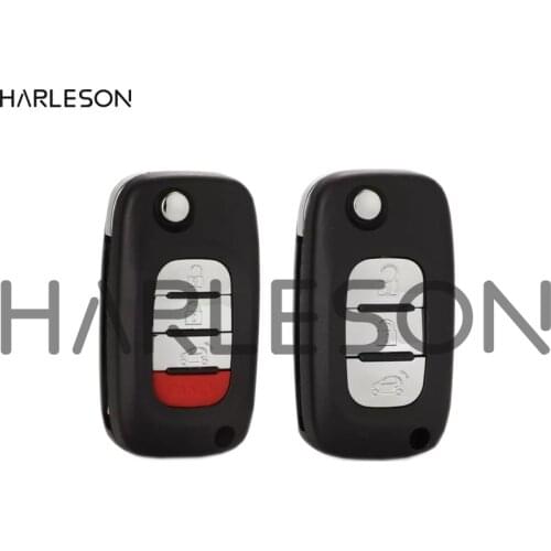 3 Button 4 Button Flip Remote Key Shell for Benz Smart Fortwo 453 Forfour 2015-2017 Car key Case Replacement