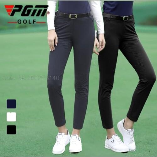 2021 New Pgm Golf Clothes Trousers Women High Elastic Ankle Pants Apparel Lady Casual Long Pants Quick-Drying Slim Trouser XS-XL