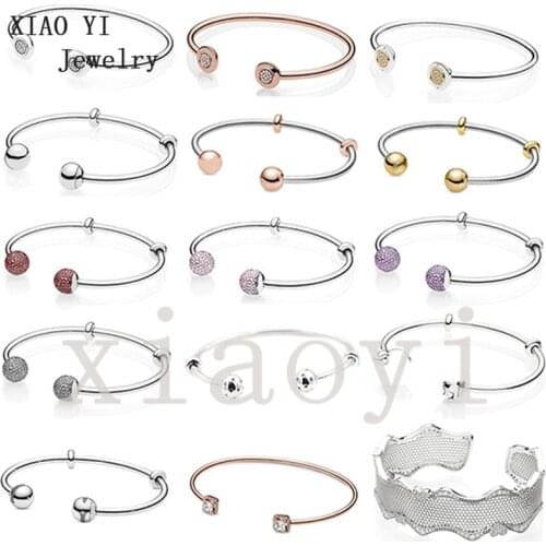 XIAOYI S925 2020 New Classic open bracelet with a variety of wholesale choice of beautiful quality pearl mouse zircon female