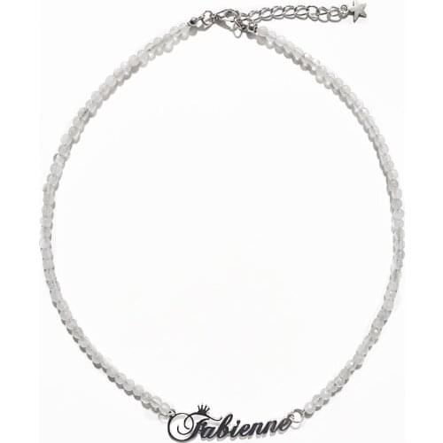 Women Custom Name Pendant Necklace Fashion Stainless Steel Collier Prenom Personnalisable Handmade Jewelry Gift 2021 kolye