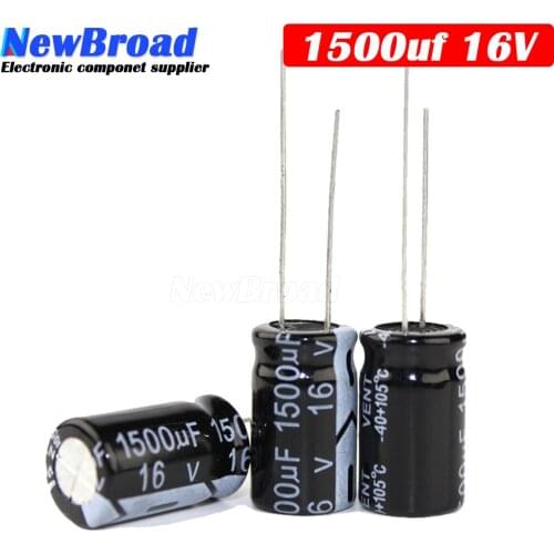 10PCS Original aluminum electrolytic capacitor 1500UF 6.3V 10V 16V 35V plug-in multi specification 8*16 8*12 8*20 16*25 10*17MM