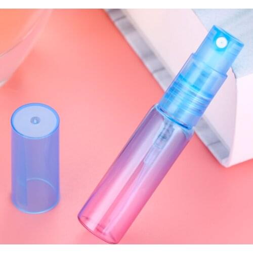 6Pcs/Lot 4ml Gradient Color Mini Refillable Portable Glass Perfume Bottle With Atomizer Empty Cosmetic Containers For Travel