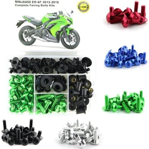 Motorcycle Accessories Aluminum Fairing Bolts Kit Cowling Screws Fairing Clips Fit For Kawasaki Ninja650 ER-6F 2012-2016