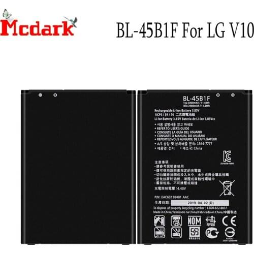BL-45B1F Battery For LG V10 H961N F600 H900 H901 VS990 H968 BL45B1F Battery Batterie Bateria Accu 3000mAh Back Up Bateria