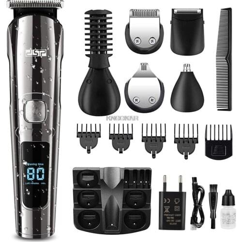 Household Multifunctional Hairdresser Set Electric Shaving Carving USB Charging Digital Display Electric Push Shear