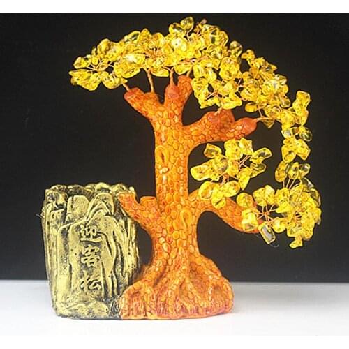 Citrine Lucky Tree Fortune Tree Welcome Guest Pine Fashion Home Crafts Feature Decoration Pen Holder Tree