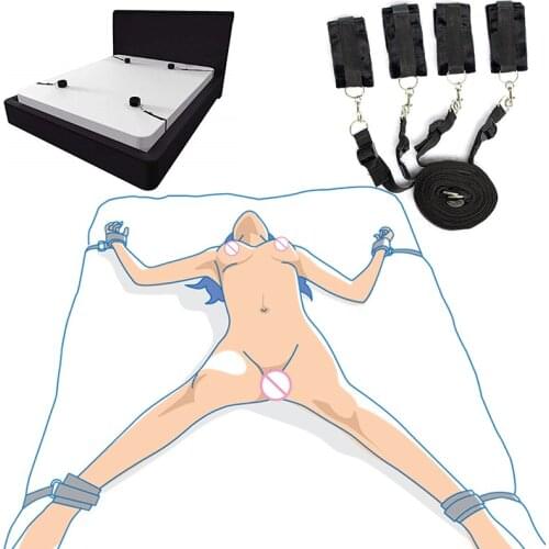 Adult Games Erotic Accessories BDSM Bondage Set Handcuffs & Ankle Cuffs Slave Restraint Open Leg Sex Toys For Women Sex Products