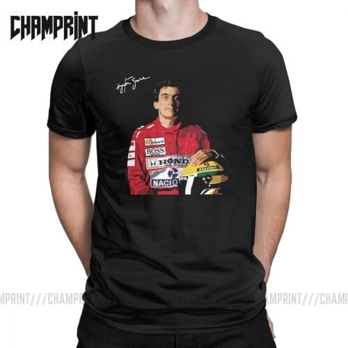 Vintage Ayrton Senna Vector T-Shirt Men 100% Cotton T Shirt Lotus John Player Team Car Helmet Short Sleeve Tees Plus Size