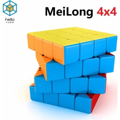 HelloCube Mofangjiaoshi Meilong cubing classroom MF4 4x4 magic cube stickerless 4x4x4 speed moyu cube kids toys educational