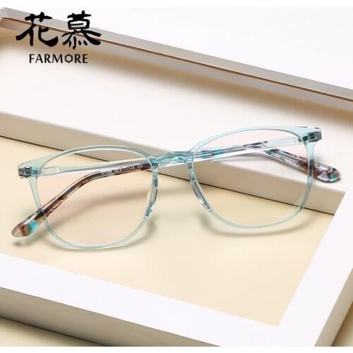 Huamu spectacle frame full frame elegant new personality big face retro eyeglass frame flat lens