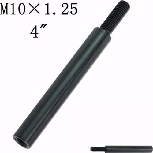 JX-LCLYL 4'' Aluminum Car Manual Gear Shifter Lever Extension Shift Knob Black M10x1.25mm