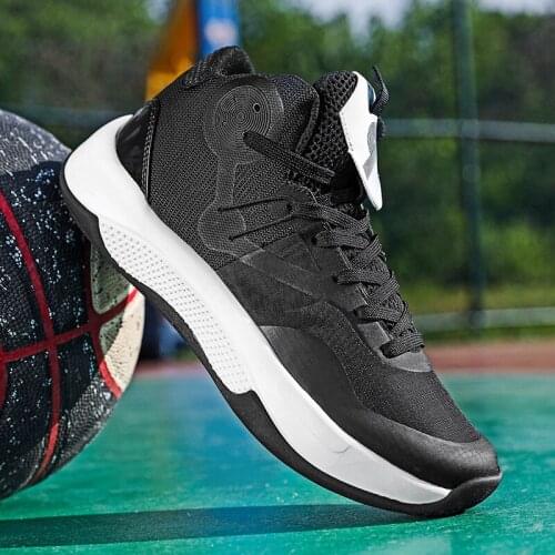 Brand Couple Sneakers Men Air Cushion Basketball Shoes Retro Women Breathable Sports Shoes Male High-top Basketball Shoes