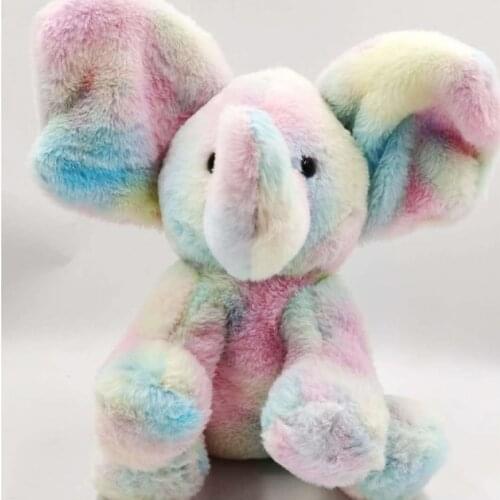 Cute Color Plush Peekaboo Elephant Talking Electric Toy Hide And Seek Elephant Doll Toy for Baby Soothing Toy Children Kids Gift