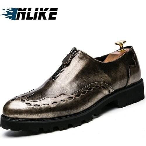 ZipDress Shoes Mens Handmade Loafers Mens Flats Party and Wedding Shoes Mens Dress Shoes