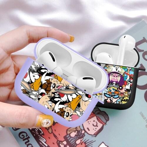 For Airpods 1/2 Earphone Cartoon Candy Rabbit Wolf dog Soft Protector Fundas Airpods Pro Case Air Pods Charging Box Bags