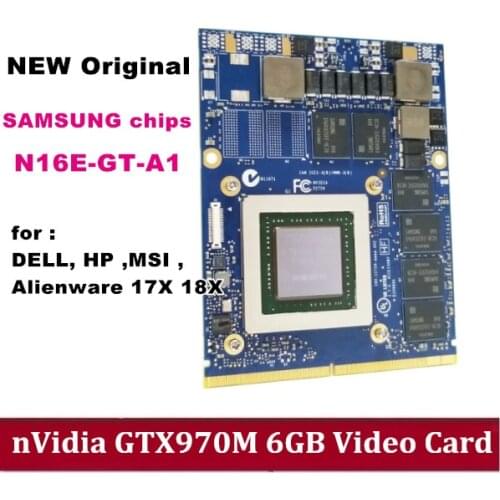New GTX 970M GTX970M N16E-GT-A1 6GB Video Graphics Card For DELL 17X18X HP 8770W Clevo P375SM P170EM P157SM P151SM P170SM P177SM