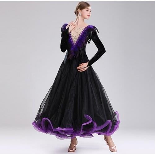 New ballroom waltz modern dance dress ballroom dance competition dresses standard ballroom dancing clothes tango dress MQ291