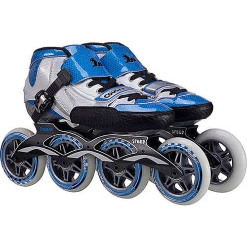 Original Cougar SR1 Speed Inline Skates Glass Fiber Professional Competition Skates 4 Wheels Patines Good as Powerslide SH61