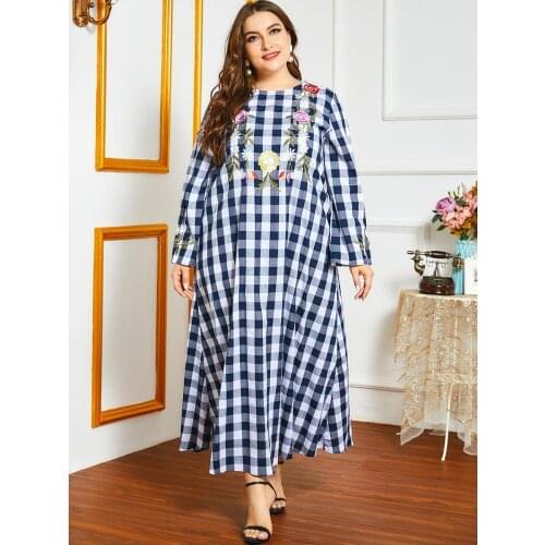 Ramadan Turkey Muslim Dress Women Abaya Plaid Moroccan Kaftan Islamic Clothing Hijab Djellaba Dubai Jilbab Eid Vestidos Abayas