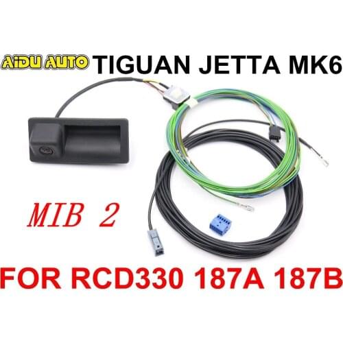 RCD330 RCD330 Plus 187A 187B MIB 2 Radio Trunk Handle REAR VIEW CAMERA Low Camera KIT FOR VW JETTA MK6 TIGUAN