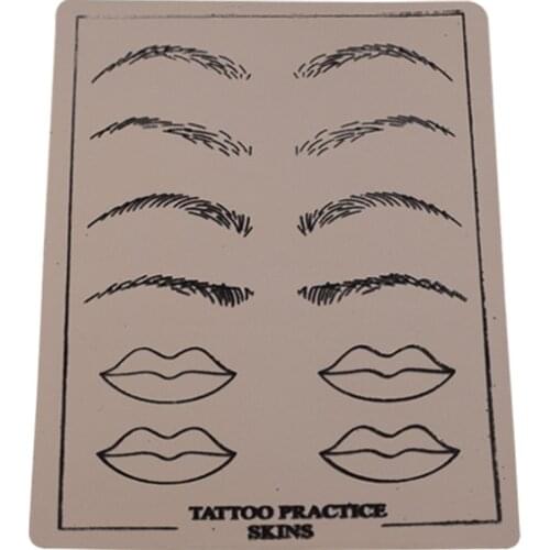 10PCS Rubber Professional Permanent Makeup Eyebrow Lip Durable Tattoo Practice Skin For New Artist Starter Free Shipping