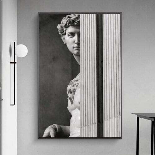 Nordic David Sculpture Canvas Art Posters And Prints Modern Statue of David Wall Art Pictures Canvas Paintings On The Wall Decor