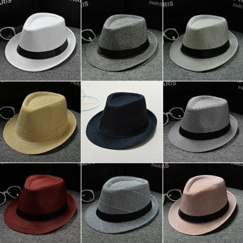 Straw Fedora Sun Hat Unisex Panama Trilby Crushable Mens Lady Foldable Travel With Black Belt Hot Sales Cap Dropshipping