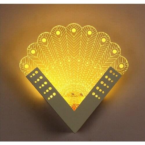 Led wall lamp bedroom bedside lamp childrens room wall lamp eye lamp aisle stairs Modern Art, Material: Acrylic, AC110-240V