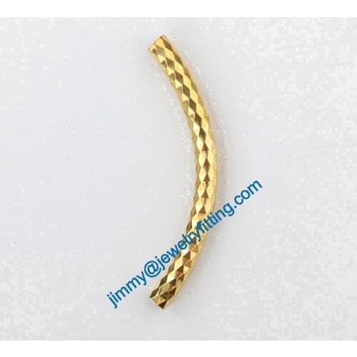 Jewelry findings Brass metal tube beads spacer beads Carved tube Beads for jewelry making4*45*0.4mm