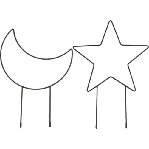 Star Moon Shape Garden Plant Support Frame Wreath Climbing Plants Trellis Iron Shrub Holder Flower Support Plants