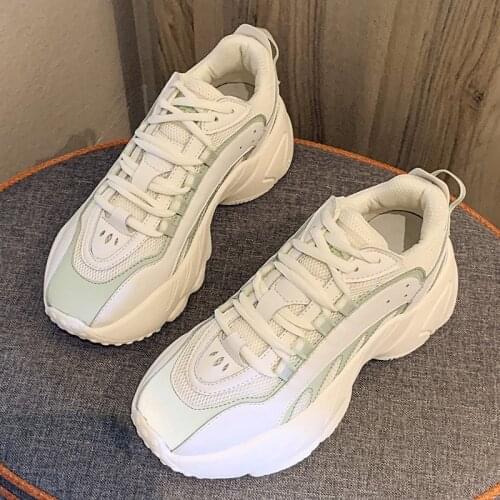 Trending Women Running Shoes Thick Sole Walking Sneakers Light Comfortable Street Sport Footwear All Matched Autumn Women Shoes