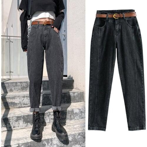 Woman Pants Fashion Waist Jeans Woman Stretch Harem Denim Pants Loose Plus Size Jeans Trousers Women Casual