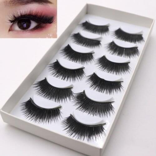 1/5/6/10Pairs Natural False Eyelashes Fake Lashes Long Artificial Lashes Extension Eyelash Mink Eyelashes for Beauty Make Up