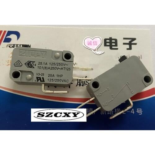 2PCS Free Shipping Zippy V3-25S-00D3-Z high current micro switch 25A250VAC stroke reset limit