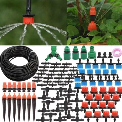 30M 50M DIY Automatic Micro Drip Irrigation System Garden Irrigation Spray Self Watering Kits with Adjustable Dripper