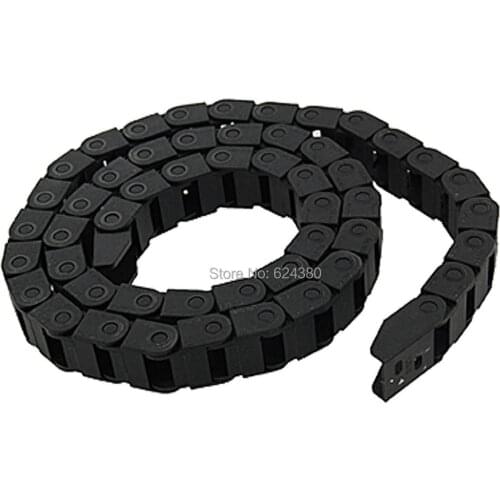 Black Plastic Towline Cable Drag Chain Wire Carrier 10*15mm 10 x 15mm R28 1000mm / 40inch / 1M / 40"
