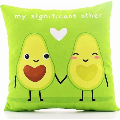 Avocado Pattern Decorative Special Design Pillow 27 x 27 cm