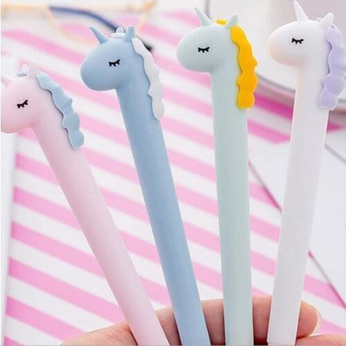 36pcs/lot Elegant cartoon animal gel pen writing Papelaria 0.38mm black ink office school supplies Stationery wholesale G213