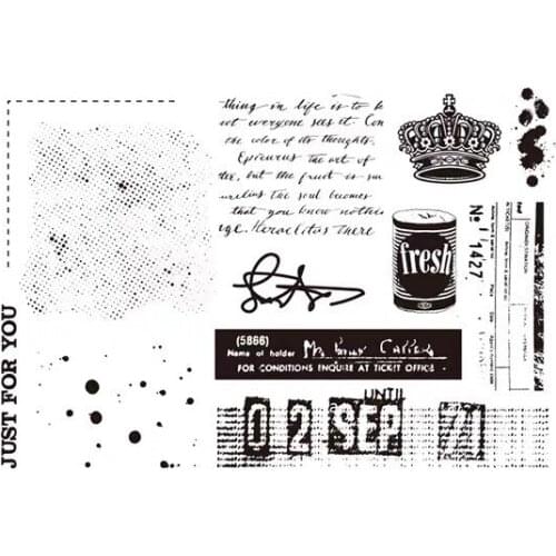 Diy background paper stamp Clear Stamp for Scrapbooking Transparent Silicone Rubber DIY Photo Album Decor 1119