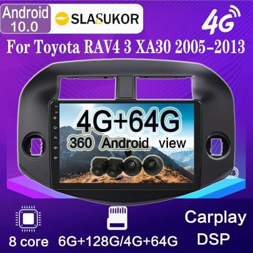 For Toyota RAV4 3 XA30 2005-2013 Android 10 Head Unit HU 4G in Dash Car radio Stereo Receiver Multimedia Video Player GPS DSP BT