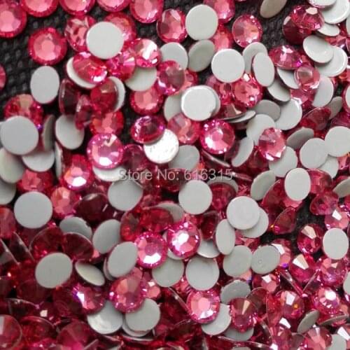 Jpstrass Light Rose 6.5mm ss30 Strong glue hotfix flatback rhinestone strass decorating;nail design of hot fix stones wholesale