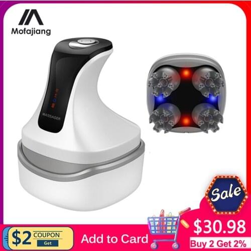 4D Electric Head Massager Waterproof Scalp Massage Prevent Hair Loss Wireless Body Neck Back Massager Health Care