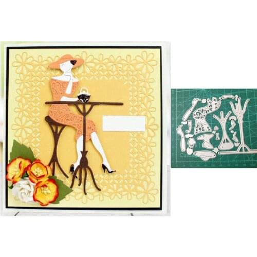 Craft metal cutting dies cut die mold Woman Coffee Table Decoration Scrapbook paper craft knife mould blade punch stencils dies