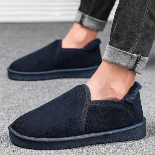 Fashion Men Shoes No-slip Snow Boots Winter Warm Sneakers Ankle Boots Couples Casual Shoes Women Footwear Male Thick Bread Shose