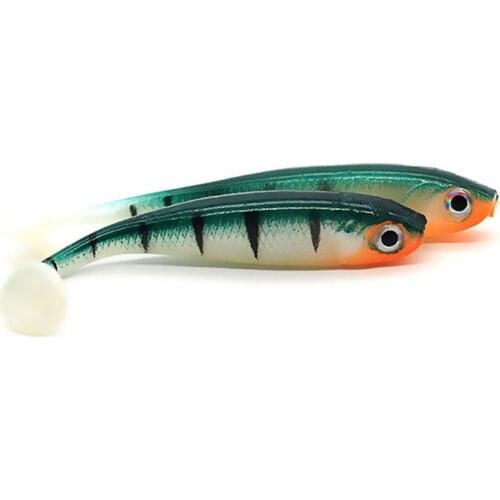 New Lure Soft Bait 3D T Tail Bionic Fish Bait 11 Colors 7CM 2.1g Fishing Bait Perch Black Fish Cocked Mouth Fish Dedicated