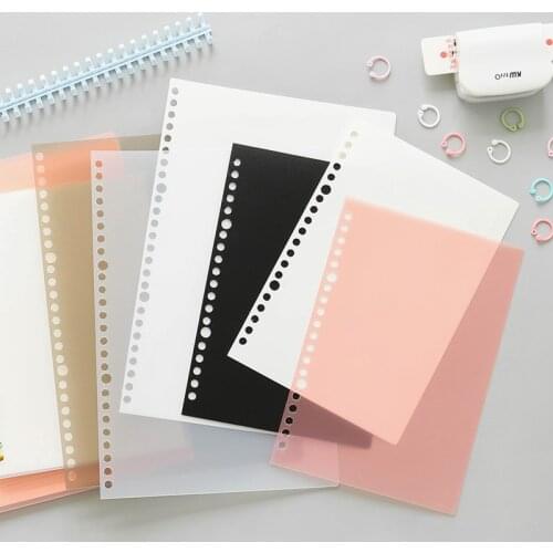 A5/B5 20/26 Hole Binder Circle PP Matte Loose-leaf Cover Index Divider Separator Notebook Accessory Stationery Helpful