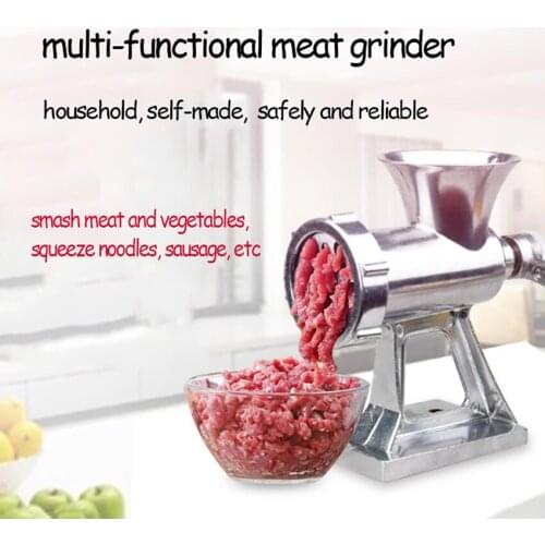 Aluminum Alloy Manual Multi-functional Sausage Meat Grinder, Kitchen Noodles Grinding Machine, Meat Slice Pasta Maker Mincer